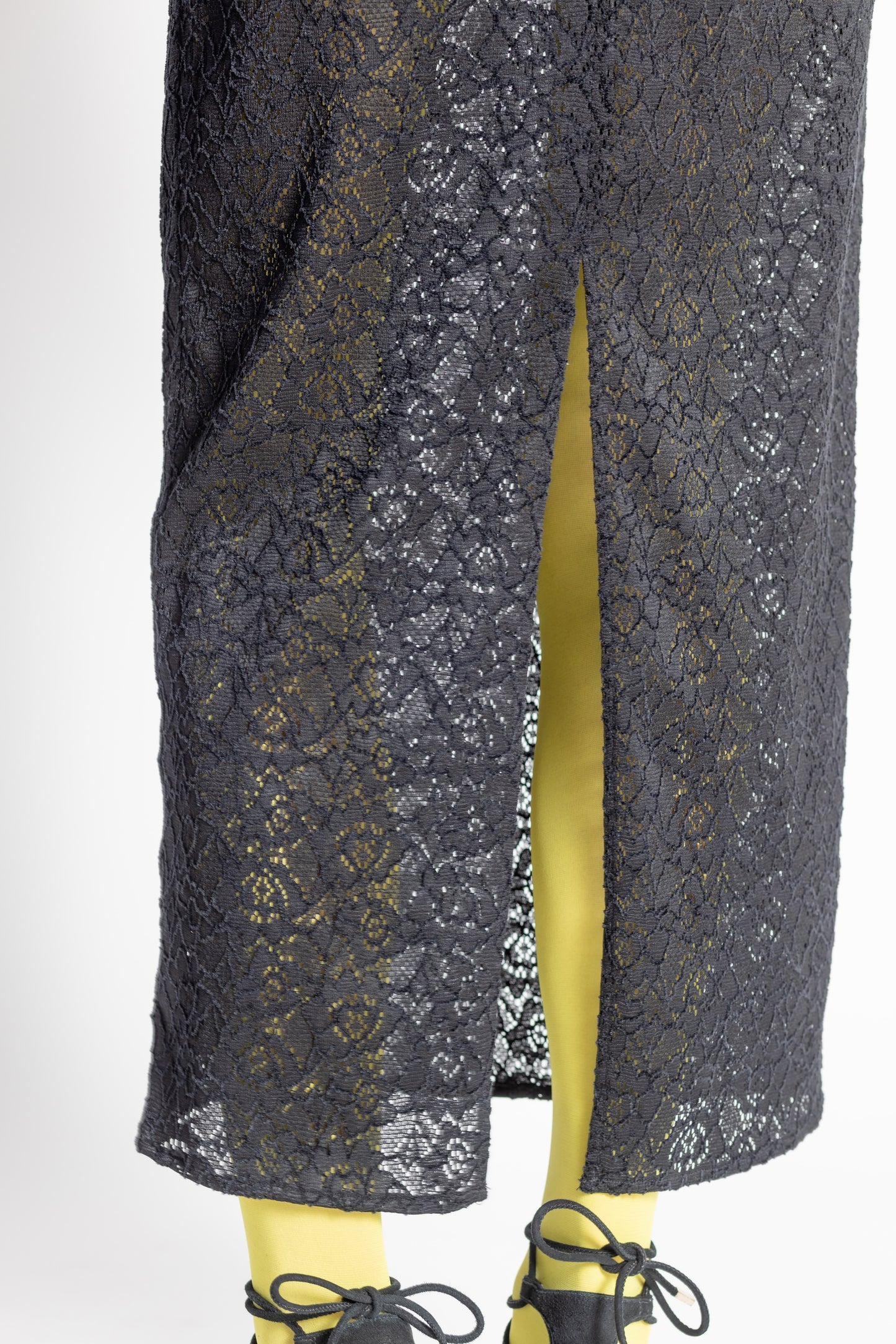 Stretch Lace Peplum Skirt