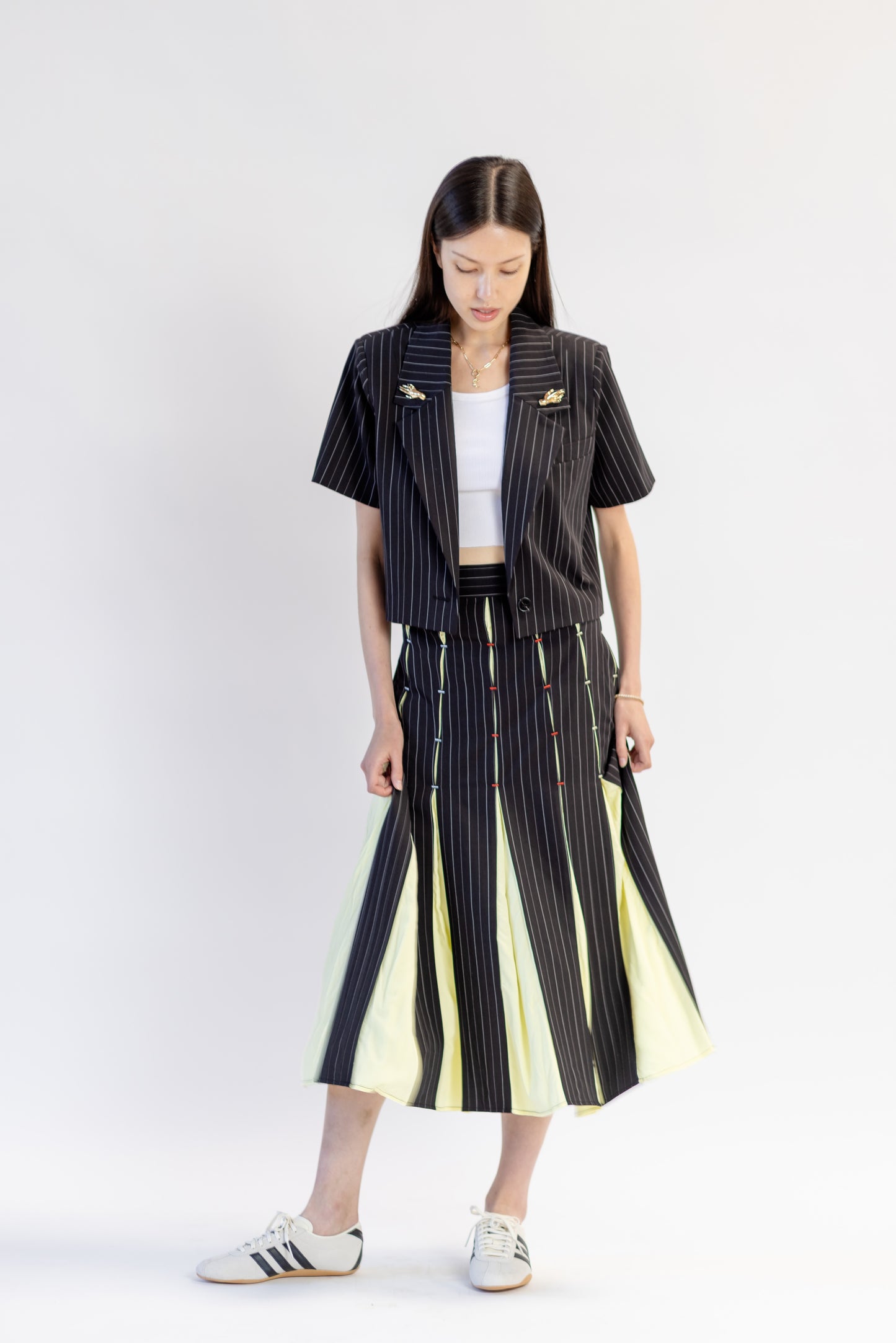 Pleated Inset Skirt