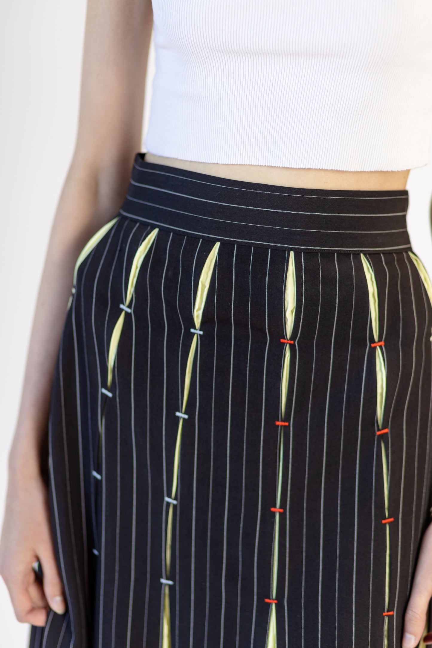 Pleated Inset Skirt