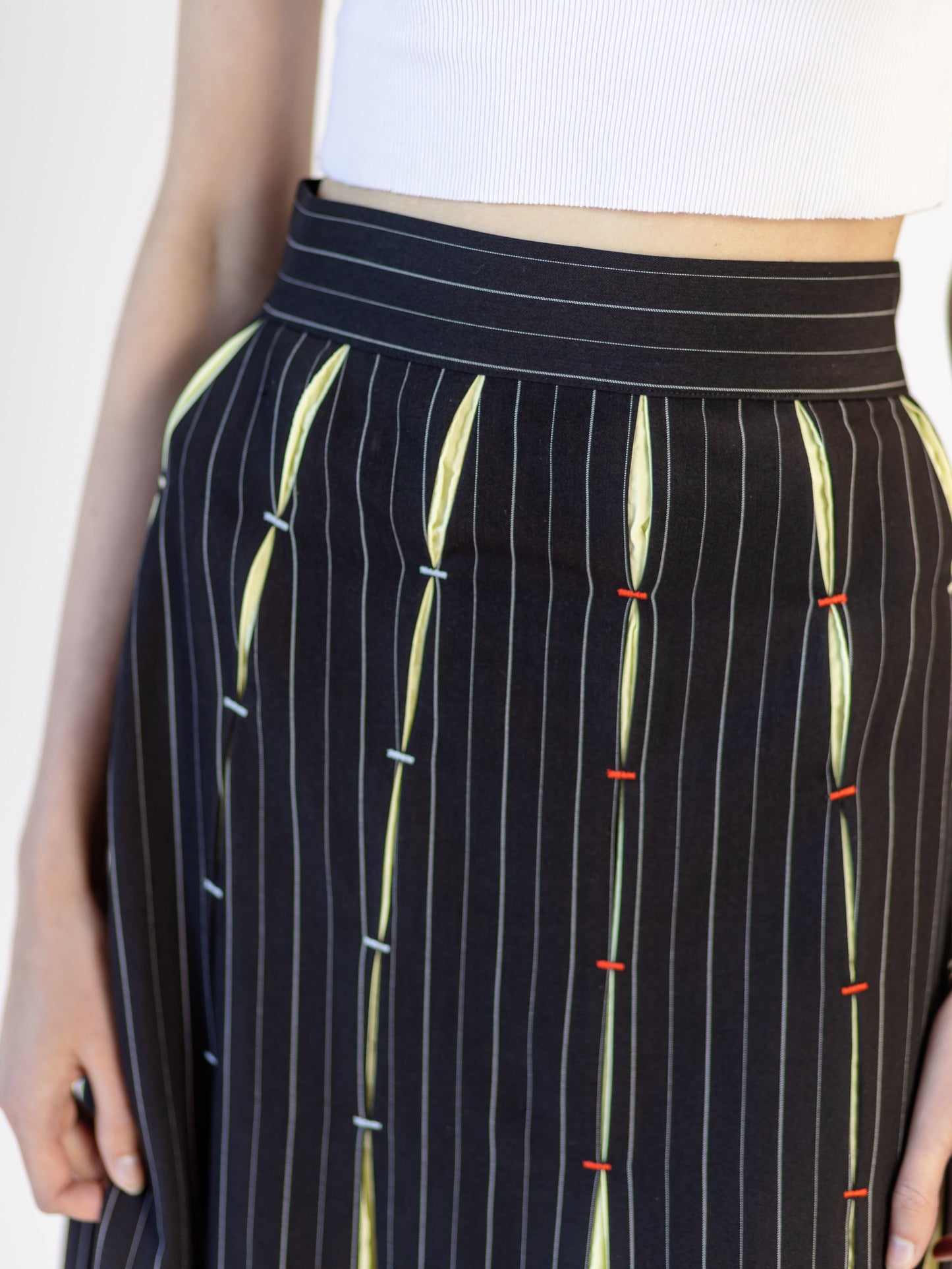 Pleated Inset Skirt