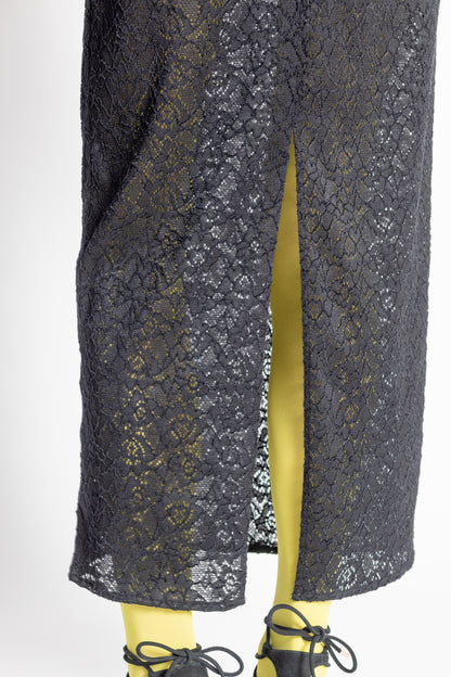 Stretch Lace Peplum Skirt